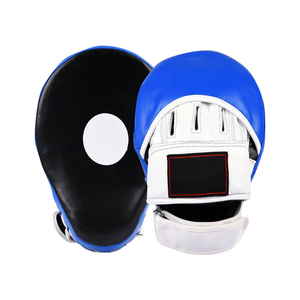 High Quality Curved Leather PU Boxing <b>Focus</b> <b>Pads</b> Mitts Customized Color Logo Hook Loop Closure for Outdoor Cycling Training OEM - Product Image 2