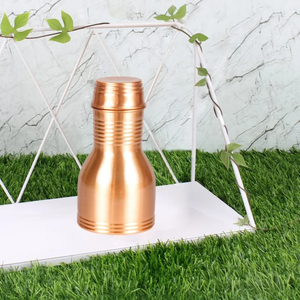 ขวดน้ำทองแดงบริสุทธิ์คุณภาพสูง 1000 มล. ดีไซน์มินิมอล เป็นมิตรกับสิ่งแวดล้อม ดื่มได้โดยตรง พร้อมบรรจุภัณฑ์พรีเมียม - Product Image 3