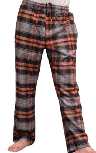 Pantalon de pyjama en flanelle à carreaux pour homme, taille élastique avec cordon de serrage, respirant, poids moyen, coupe décontractée, idéal pour l'automne - Product Image 4