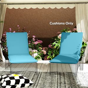 Set di 2 Cuscini per Chaise Longue da Esterno Azzurro Chiaro 48" X 23" UPF50+ Tessuto 200gsm - Product Image 2