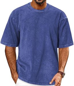 T-shirt pour homme en polyester/coton tricoté, imprimé sérigraphié, anti-plis, écologique, respirant, léger, séchage rapide, pour usage quotidien - Product Image 2