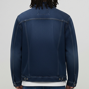Chaqueta de Hombre 2026 OEM con Parche Personalizado, Logotipo Impreso por Transferencia de Calor, Botones, Estilo Desgastado, Mezclilla Gruesa, Lona de Algodón, Lavada - Product Image 2