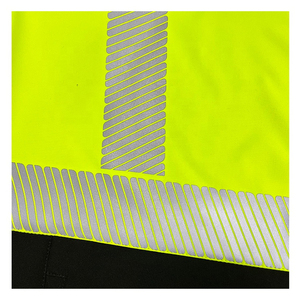 New Arrival 2026 <b>Hi</b> <b>Vis</b> Reflective Polyester Safety <b>Jacket</b> with Contrast Strips Waterproof & Anti-static for Men - Product Image 5