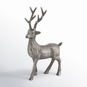 Juego de Ciervos Metálicos Dorados para Navidad, Figura de Reno Alto, Estatua de Alce con Astas Rústicas, Decoración Festiva para Mesa - Product Image 2