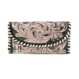 กระเป๋าสตางค์หนังวัวแท้แบบพับสามตอนสไตล์วินเทจ ป้องกัน RFID - Product Image 1