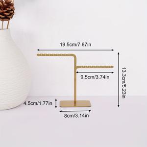 Soporte compacto para exhibir pendientes con barras de varios niveles, ranuras seguras, base estable que ahorra espacio para un almacenamiento de joyas sin enredos - Product Image 6
