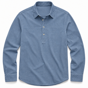 Camisa de Vestir para Hombre, Corte Regular, Cuello Alto, Ecológica, Transpirable, de Algodón Jacquard ODM, con un Solo Botón, 240g, Manga Larga - Product Image 6