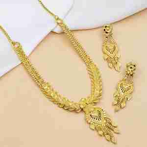 Wholesale 14K 18K 24K Micro Gold Filled Brass Necklace <b>Set</b>, Fashion Jewelry with Flower Pattern Box Chain <b>for</b> <b>Wedding</b> And Party. - Product Image 3