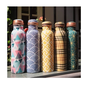 Handmade Pure <b>Copper</b> <b>Bottle</b> Ayurvedic Water Storage <b>Bottle</b> Reusable <b>Copper</b> <b>Drinking</b> <b>Bottle</b> For Home Office Travel Fitness - Product Image 1
