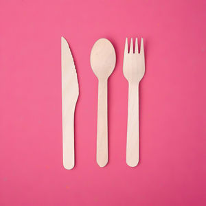 Fourchette durable en bois de bouleau de 155 mm pour la restauration en plein air, vaisselle compostable pour restaurants, plats et fourchettes. - Product Image 5