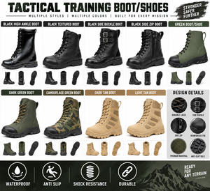 Elegantes y cómodos zapatos de caña alta para hombre y mujer, calzado para todas las estaciones, botas tácticas, zapatos de entrenamiento, zapatos de senderismo antideslizantes. - Product Image 2
