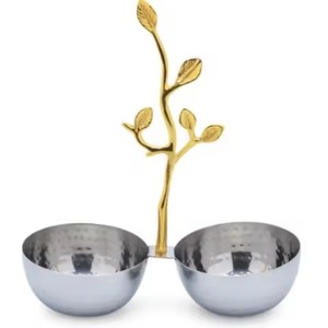 Tazón para servir con diseño moderno, acabado martillado, mango de latón, acero inoxidable, para sopa o ensalada, ideal para restaurantes de lujo. - Product Image 4