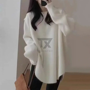 Autumn Fashion Elegant Solid-Color Women's <b>Turtle</b> <b>Neck</b> Knitwear Fitted Long-Sleeve Streetwear Zipper Closure Cardigan Office - Product Image 4
