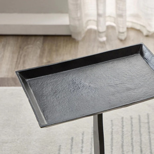 Industrial Minimalist Black Powder Coated Aluminum Coffee <b>Table</b> for Living Room and Hotel Decor - Product Image 4