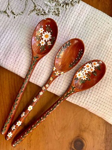 Cuillère à thé en bois lisse et polie, cuillère doseuse en bois naturel pour café et sucre, accessoire de cuisine écologique - Product Image 4