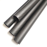 Poteau en carbone mat 3K à mur épais en fibre de carbone