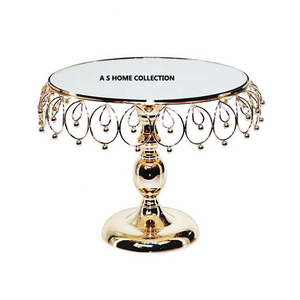 Contemporary Style Lotus Flower Shape <b>Cake</b> Stand With Decorative Use Gold Finishing <b>Cake</b> <b>Decorating</b> <b>Supplies</b> - Product Image 6