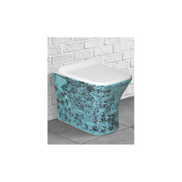 Luxe une pièce monté au sol salle de bain en céramique Wc placard à eau porcelaine or brun droit couleur toilettes bol