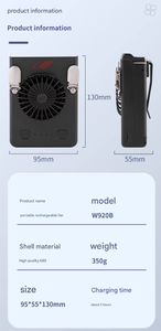 Ventilador de Cuello/Cintura GongTian W920B, Potente Motor sin Escobillas, Funciona con Batería, para Exteriores, con Control de Botones - Product Image 6