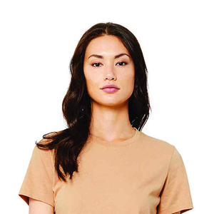 T-shirt personnalisé OEM pour femme, en coton tissé écologique, coupe ample, lourd, grande taille, séchage rapide, respirant, col rond, patchwork, idéal pour l'été - Product Image 5