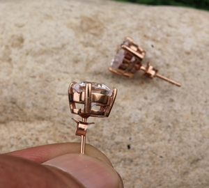 Pendientes de Plata de Ley 925 con Circonita Cúbica Transparente en Forma de Corazón, Joyería Romántica Minimalista al por Mayor para Minoristas - Product Image 6