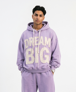 <b>Men</b> Distress Embroidery <b>Pullover</b> Hoodie Tracksuit Casual 100% Fleece Polyester Full Sleeve Oversize Baggy Winter Wear Tracksuit - Product Image 5