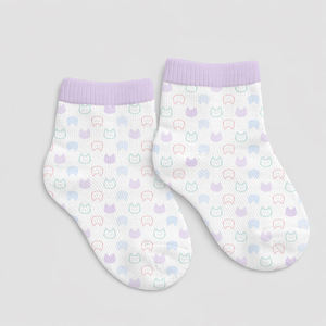Chaussettes en coton pour garçons et filles, douces, respirantes, chaussettes d'école, ajustement extensible, durables pour un usage quotidien, lot multiple - Product Image 1