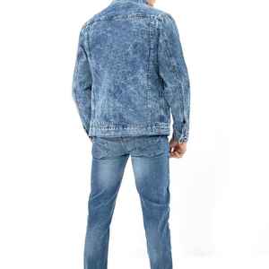 Veste en jean pour homme Solid Traders, denim foncé, 100% coton, respirante, séchage rapide, écologique, vêtement d'hiver - Product Image 3