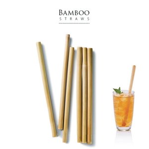 Logo personnalisé biodégradable bio 20cm paille de bambou réutilisable en fibre de thé naturel paille à boire pour le camping prêt à expédier - Product Image 4