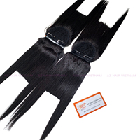 Haute qualité noir droite frange 100% pince à cheveux humains dans les Extensions de cheveux frange avant frange morceau de cheveux
