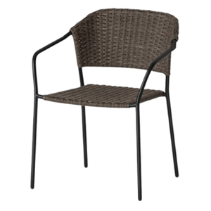 Sillas de Jardín Modernas y Sencillas de Alta Calidad Sanfurni Raya, Duraderas e Impermeables, con Estructura Metálica y Mimbre de Ratán Hecho a Mano - Product Image 1