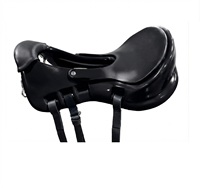 Selle de cheval d'endurance synthétique légère et confortable avec arceau en plastique et quincaillerie SUS304, facile à nettoyer