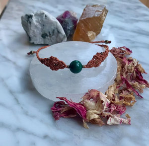 Handmade Aventurine Necklace <b>Bracelet</b> Set <b>Red</b> Coral Macrame Cord Natural Gemstone Boho Jewelry - Product Image 4