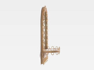 Handcrafted Rattan Woven Wall Shelf <b>Mirror</b> with Decorative <b>Arched</b> Frame and Storage Ledge for Bedroom <b>Bathroom</b> Home Decor - Product Image 3