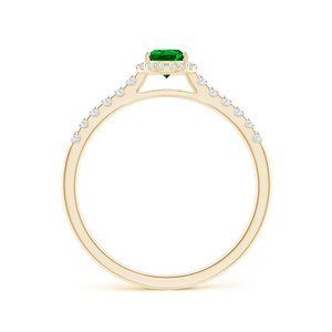 Trending Product Natural 6*4mm Pear Cut Zambian Emerald & Diamond Halo Ring 14k Gold Wedding Jewelry Pave Accent Diamond Ring - Product Image 6