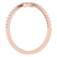 Bague en diamants CVD cultivés en laboratoire, sertissage micro-pavé personnalisé, plaqué or vermeil, demi-éternité, bague ouverte, bijoux de créateur faits à la main
