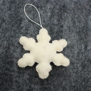 Handmade Felt Snowflake Hanging Ornament for Christmas Tree Decoration - Product Image 3
