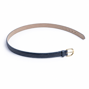 <b>Women</b> <b>Navy</b> Blue Leather <b>Belt</b> Gold Buckle Fashion Waist <b>Belt</b> for Ladies Casual Dress Jeans Wholesale Supplier Custom OEM Exporter - Product Image 6