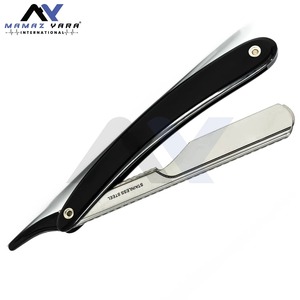 Nueva Navaja de Barbero Desechable Tipo Slide con Mango de Plástico Negro y Hoja de Acero Inoxidable para Salón, Venta al por Mayor OEM, Mejor Calidad - Product Image 1