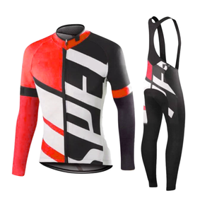 Ensemble de maillot de cyclisme OEM de qualité supérieure, unisexe, design d'équipe personnalisé, cuissard à bretelles, séchage rapide, respirant, uniforme de cyclisme - Product Image 3