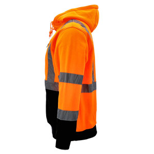 เสื้อกันหนาวแขนยาวมีฮู้ดสำหรับทำงานก่อสร้างชุดทำงานเทปสะท้อนแสง - Product Image 6