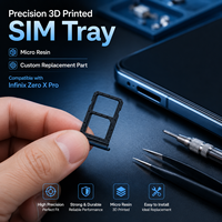 Tiroir SIM Infinix Zero X Pro imprimé en 3D de précision avec micro-résine, pièce de rechange personnalisée pour téléphone portable