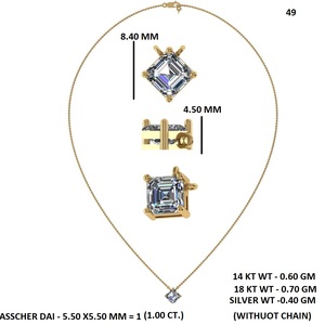 Women Lab Grown Diamond <b>Pendant</b> Necklace 14K <b>Solid</b> <b>Gold</b> Four Claw Oval Cut Jewelry Gift - Product Image 5