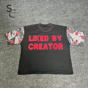 T-shirt en coton 100% personnalisable avec strass surdimensionnés et broderie effet vieilli, disponible aux prix fabricant et avec service OEM - Product Image 2