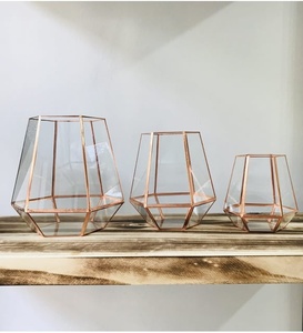 Farol de Vidrio Geométrico al por Mayor, Centro de Mesa, Portavelas para Decoración del Hogar y Hoteles - Product Image 2