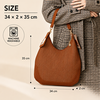 Sac à bandoulière hobo pour femme en polyester recyclé personnalisé, tricoté en 3D, à sangle unique, léger, pliable, lavable en machine