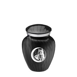 Black Enamel Pet Cremation Urn Funeral Supplies <b>Memorial</b> Urns For Cat And <b>Dog</b> Burial Ashes Handicrafts Animal Ash keepsake Urn - Product Image 1