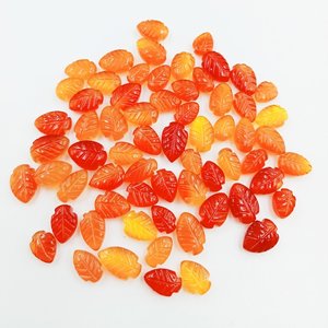 Perles en pierre gemme de cornaline naturelle sculptées à la main en forme de feuille 5x6-7x10MM, cristaux fantaisie sculptés en forme de feuille pour la fabrication de bijoux, vente en gros en vrac - Product Image 4