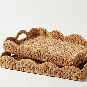 Handwoven Seagrass <b>Tray</b> Natural Woven Serving <b>Tray</b> for Home Kitchen and Table Decor Wholesale from Vietnam - Product Image 1