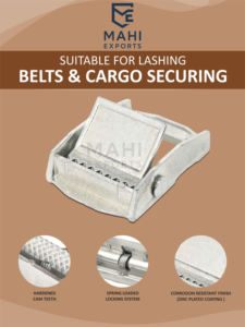 Hebilla de leva de aleación de zinc de 25 mm y 250 kg (551 lb) para correa de amarre - Product Image 3